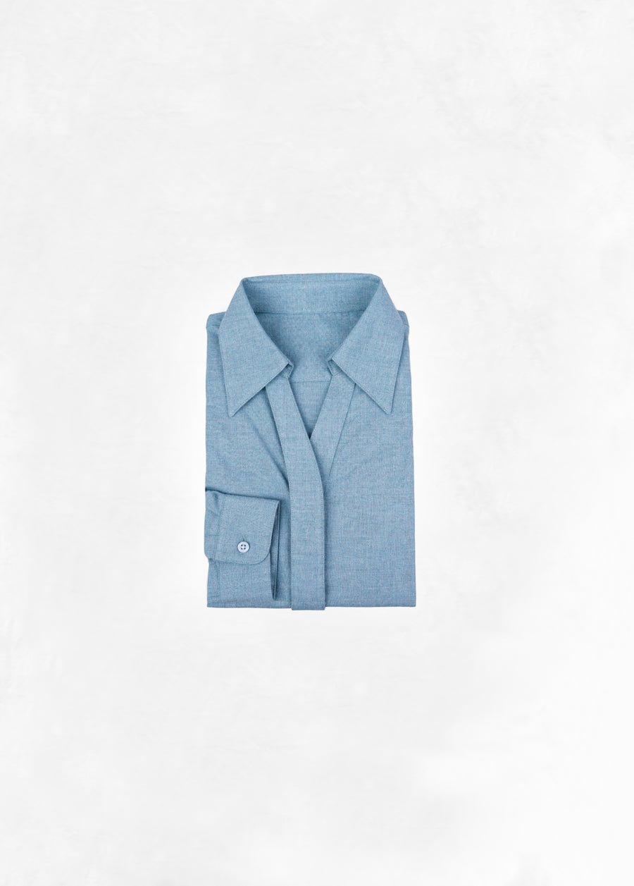 Soft Shirt in Flannel - Aquamarine
