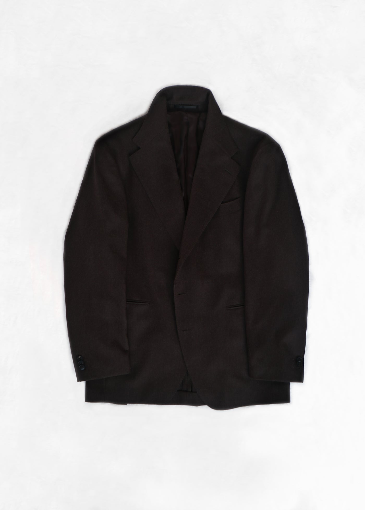 Classic Undarted Jacket in Flannel - Midnight Brown