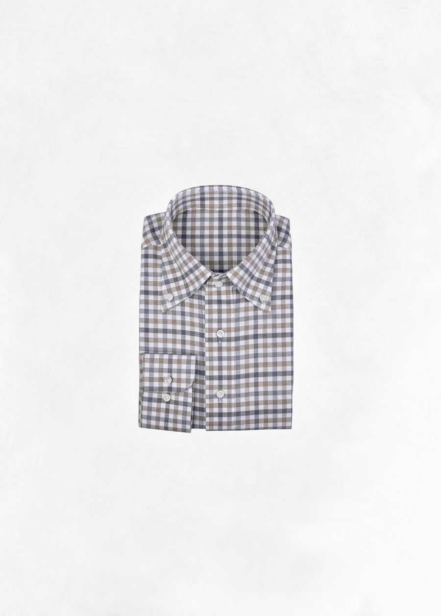 Soft Heritage Check Shirt - Camel