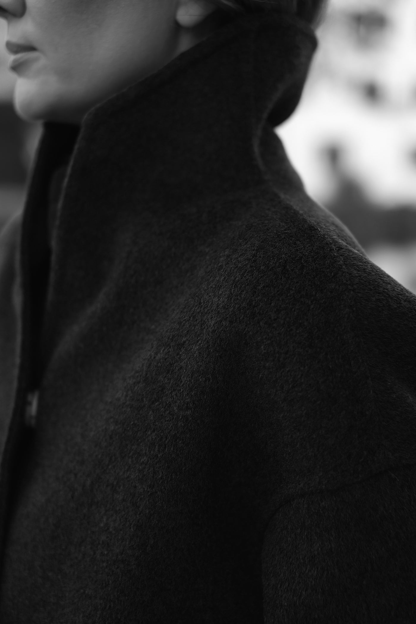 Stand Cape Coat - City Grey