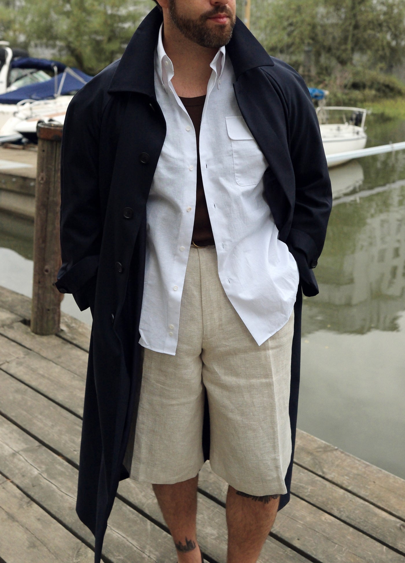 Light Layer Overcoat - Midnight blue Cashmere