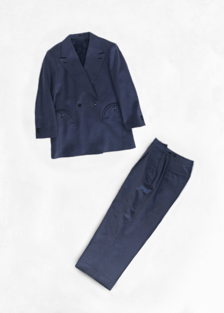 Flannel Suit- Indigo Blue