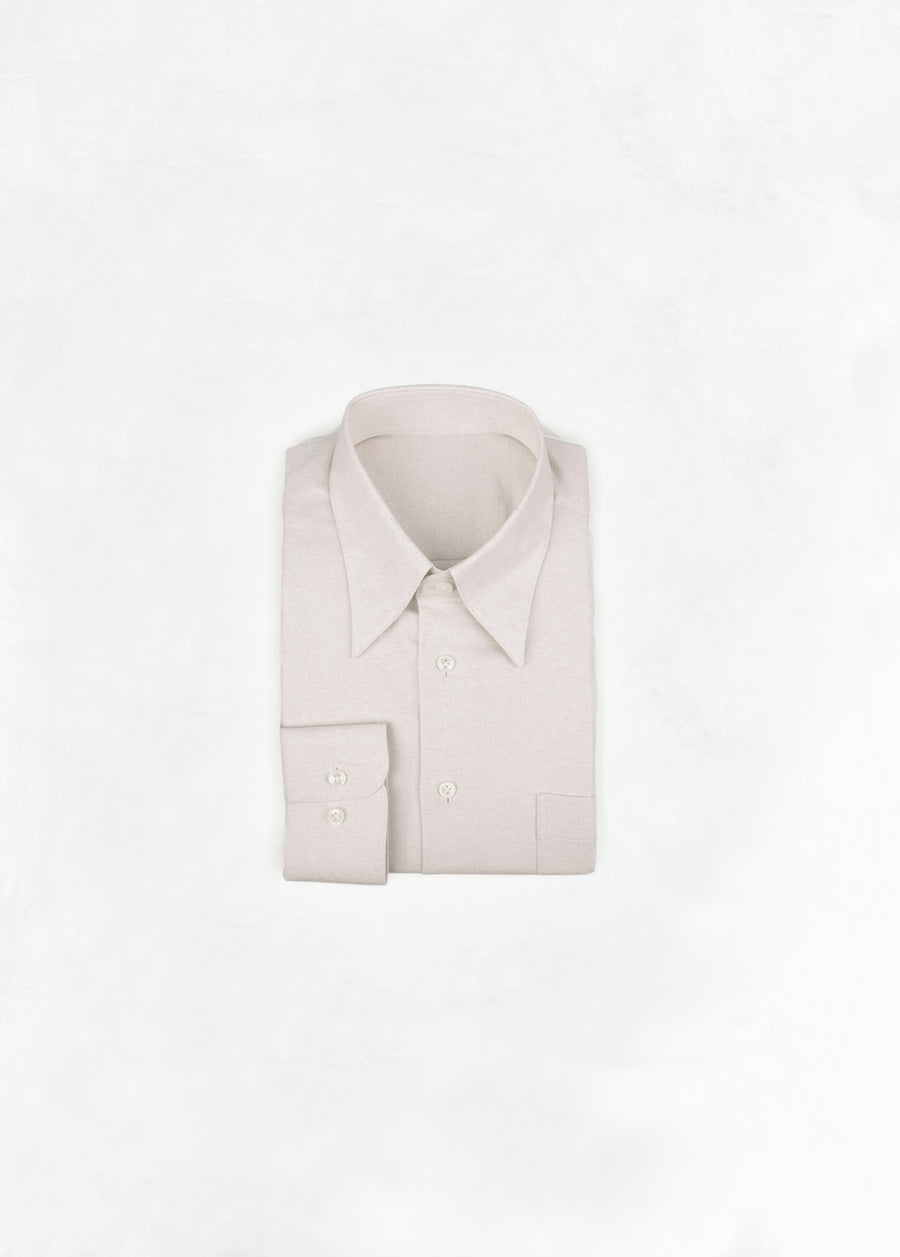 Kent Collar Classic Shirt - Mottled brown