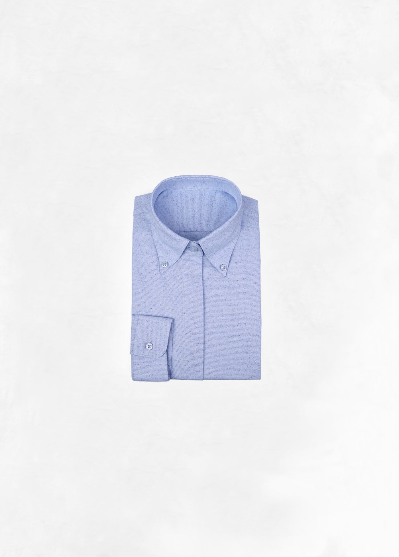 Button Down Shirt in Cotton - Mottled Blue