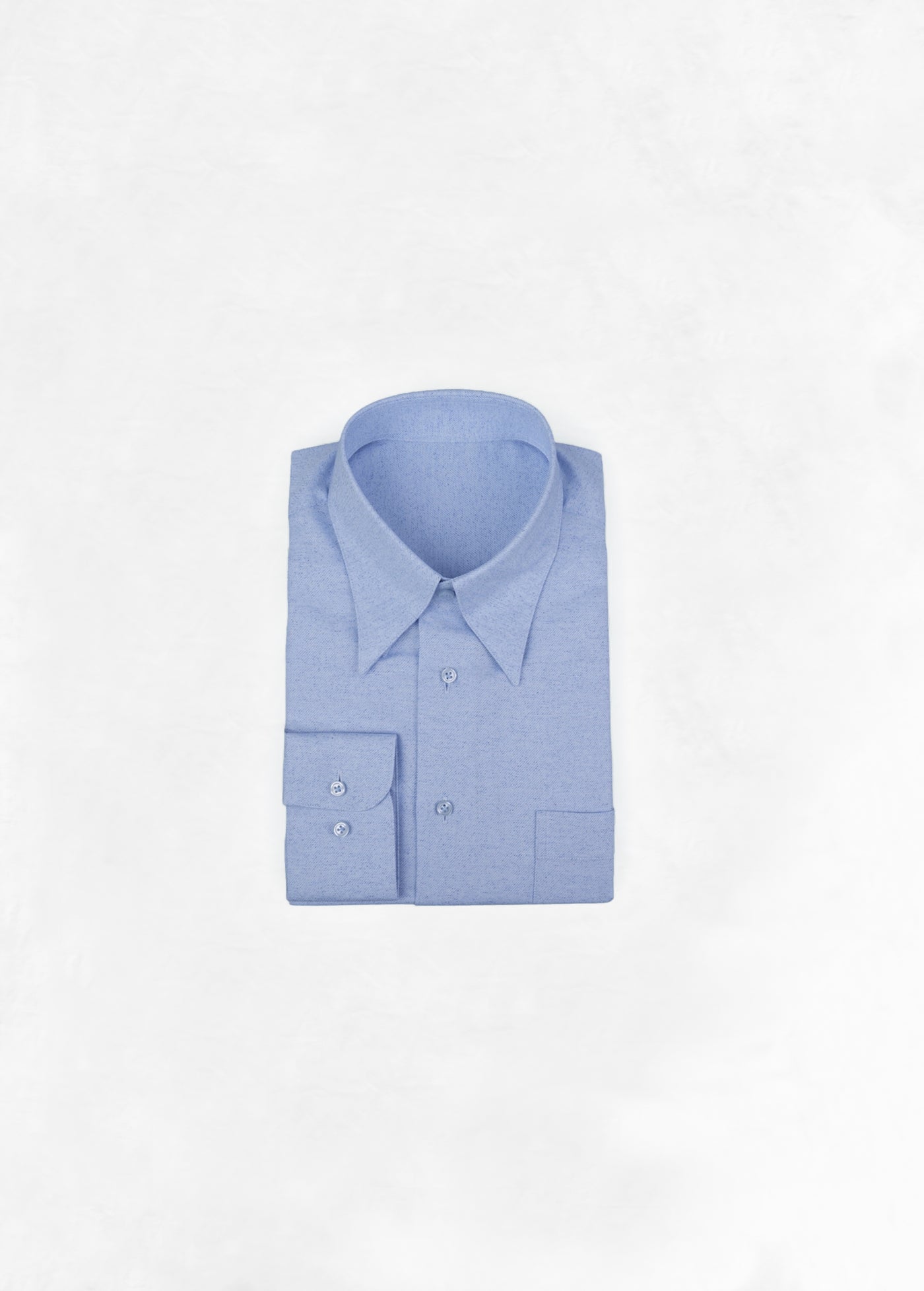 Kent Collar Classic Shirt - Mottled Blue