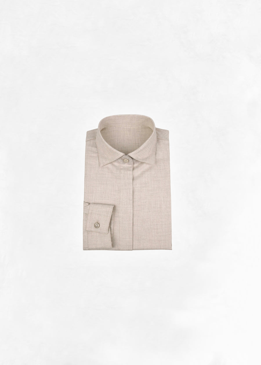 Soft Shirt in Flannel - Oatmeal