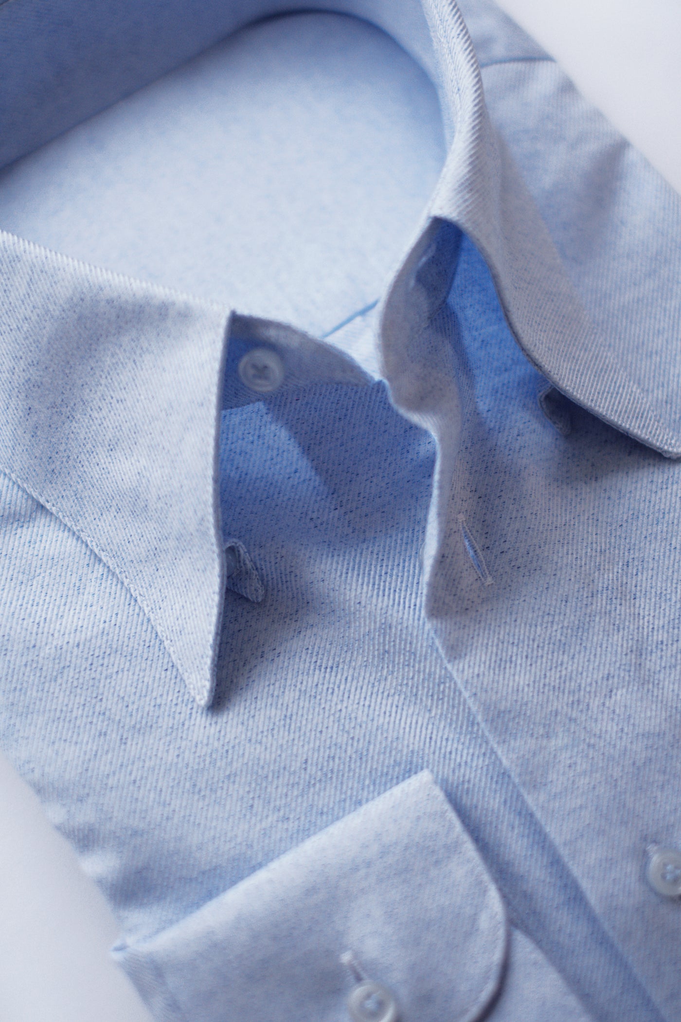 Kent Collar Classic Shirt - Mottled Blue
