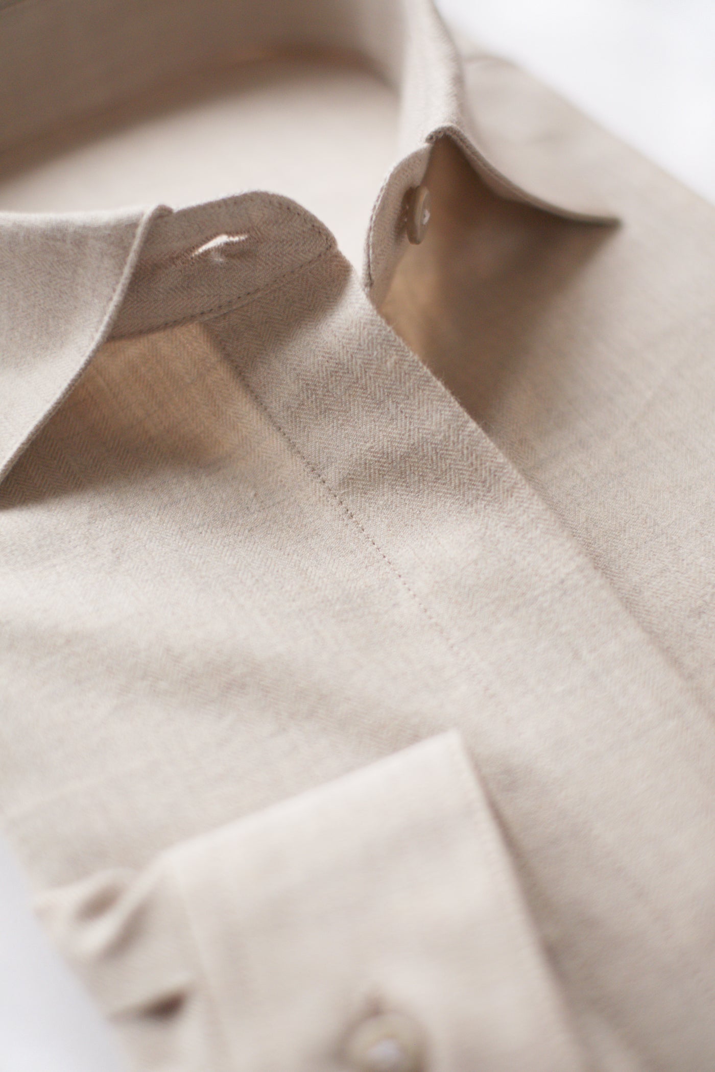 Soft Shirt in Flannel - Oatmeal