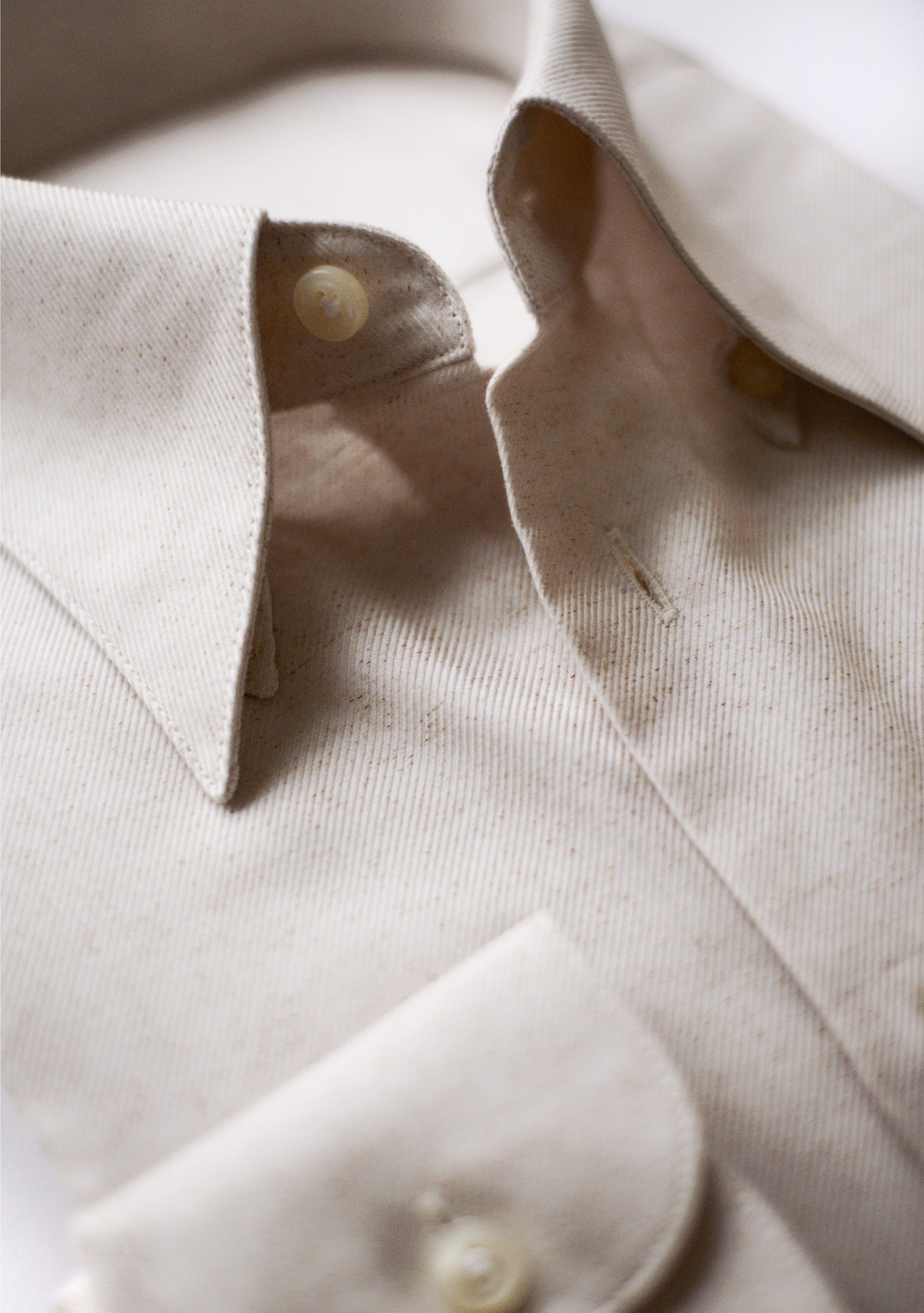 Kent Collar Classic Shirt - Mottled brown
