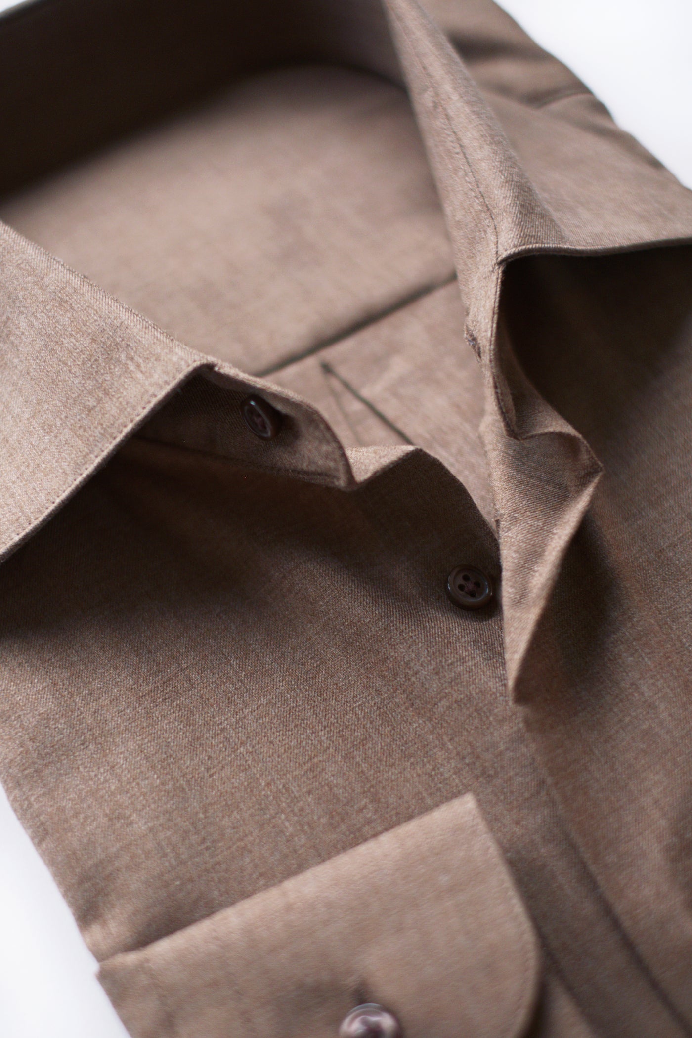 Soft Shirt in Cashmere - Brown