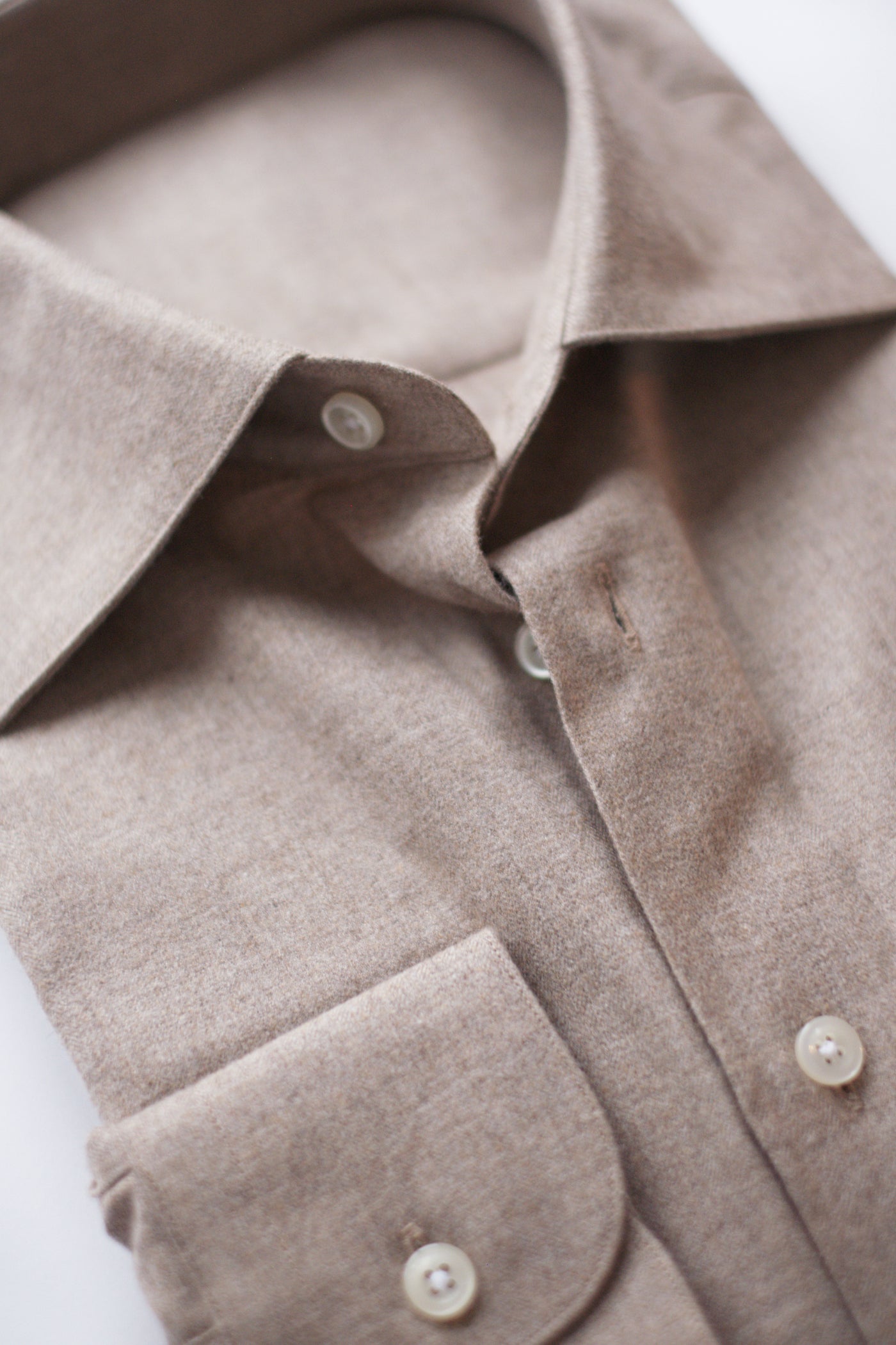 Soft Shirt in Flannel - Latte