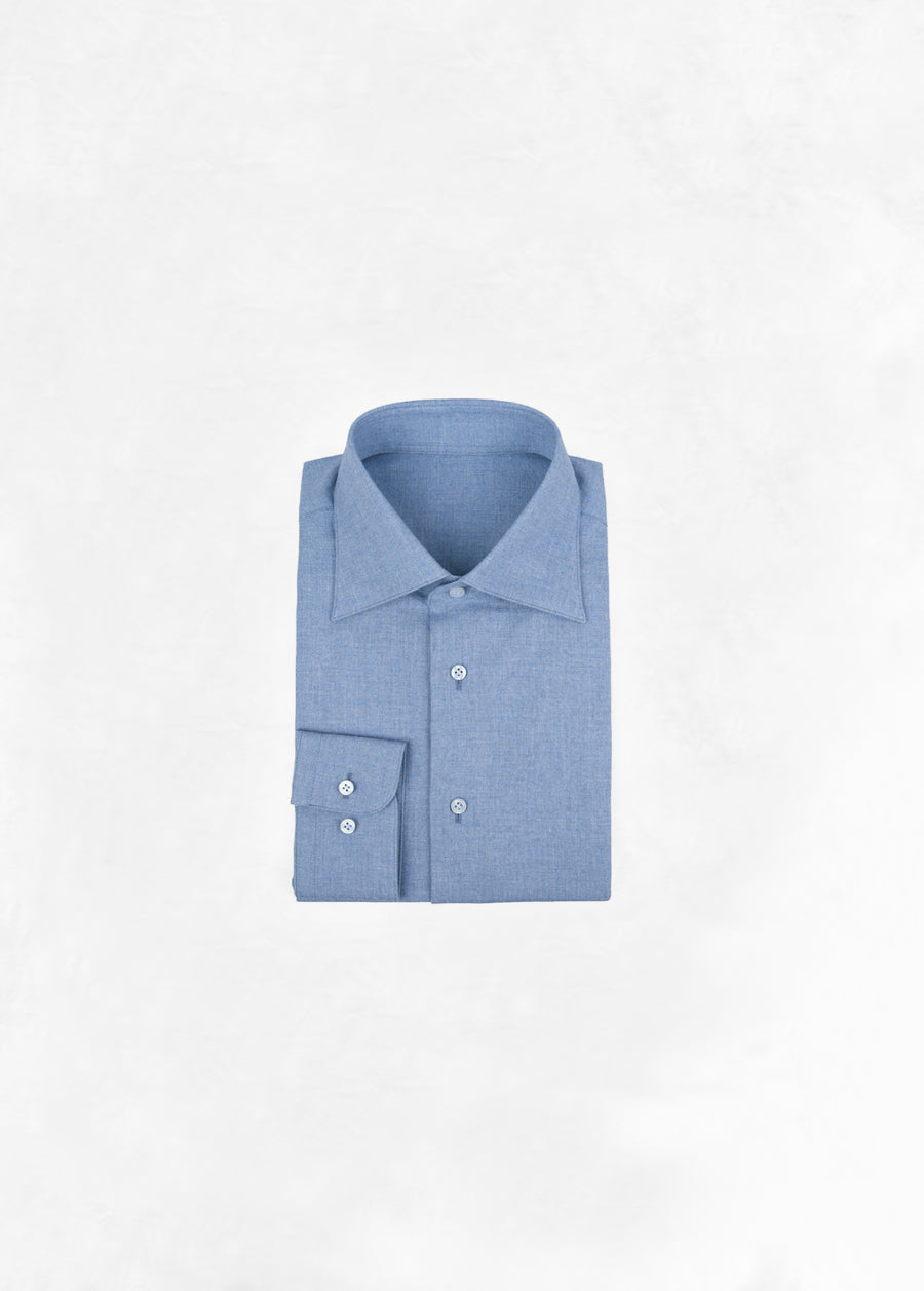 Soft Shirt in Flannel - Sky blue