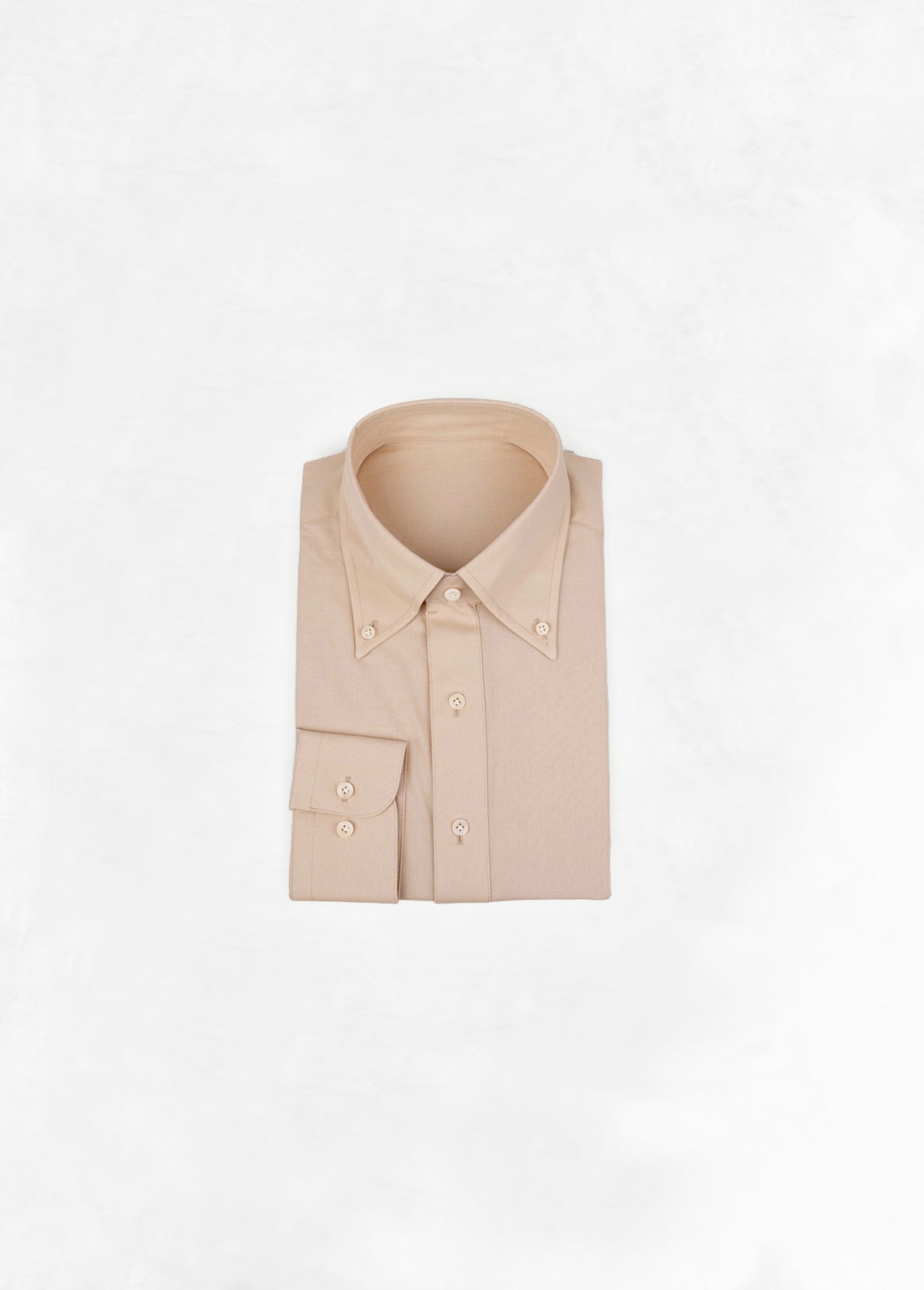 One Piece Button Down Collar Shirt - Warm Beige