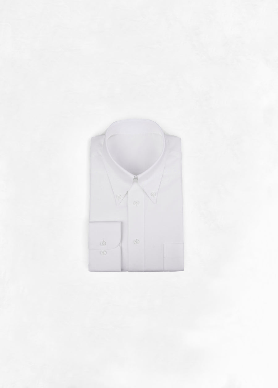 Classic Button Down Shirt in Oxford - White