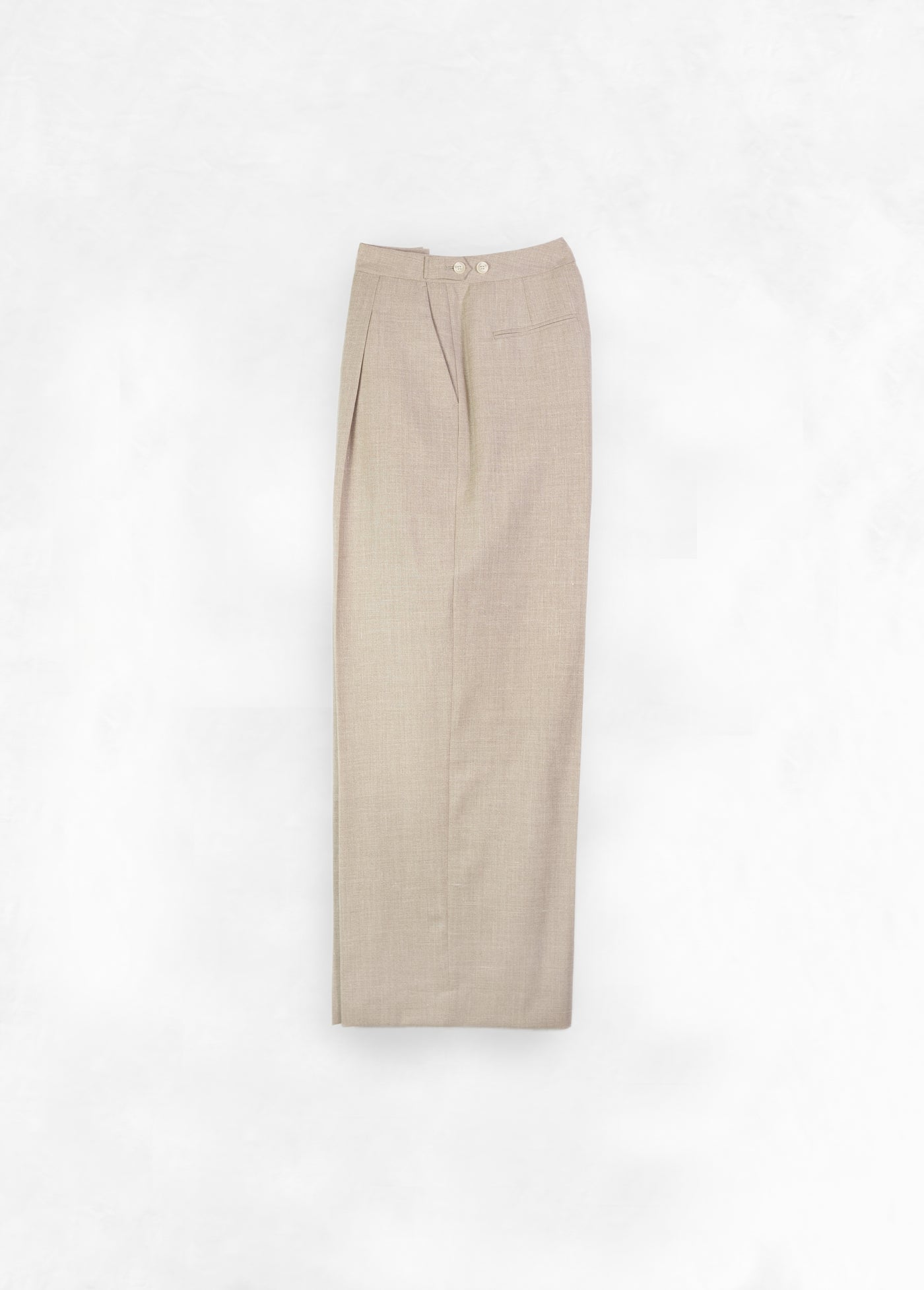The Pleated Trouser - Soft Beige