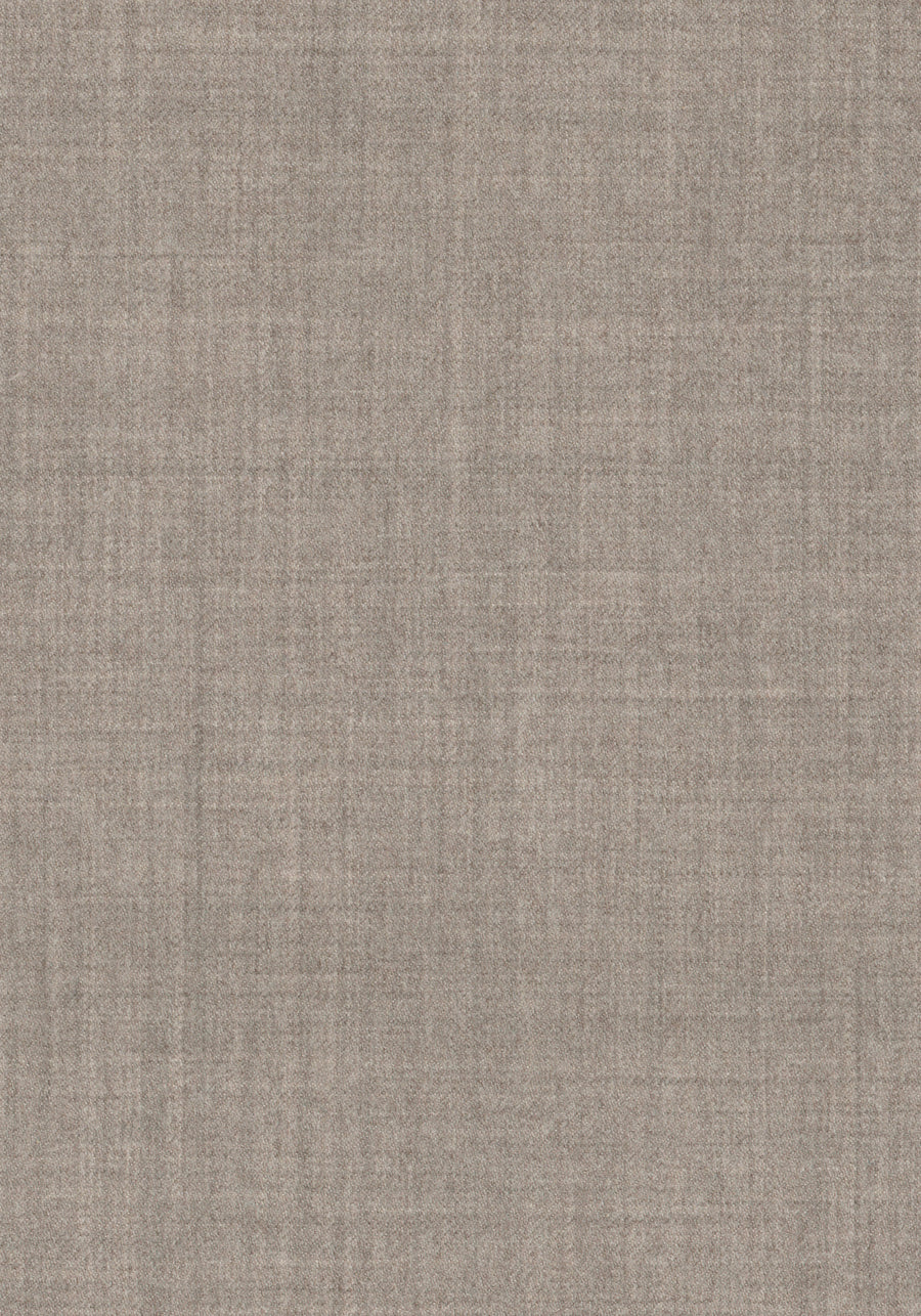 Double Pleat High Waist Trouser in Flannel - Oatmeal