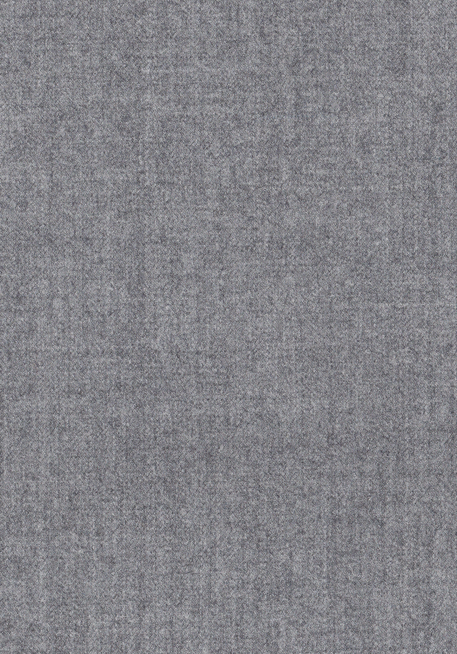 Single Pleat High Waist Trouser in Flannel - Light Grey