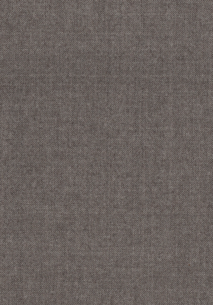 Single Pleat High Waist Trouser in Flannel - Taupe