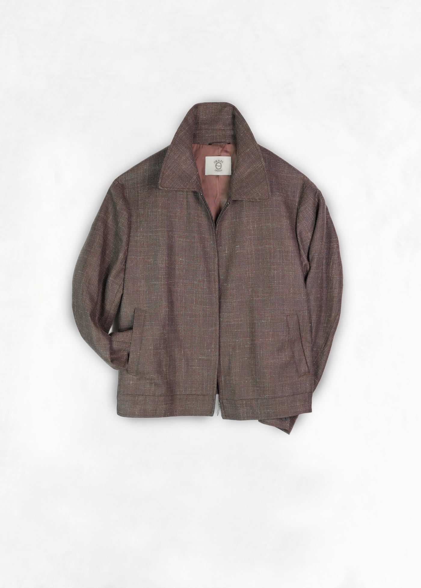 Zip Up Jacket - Textured Brown