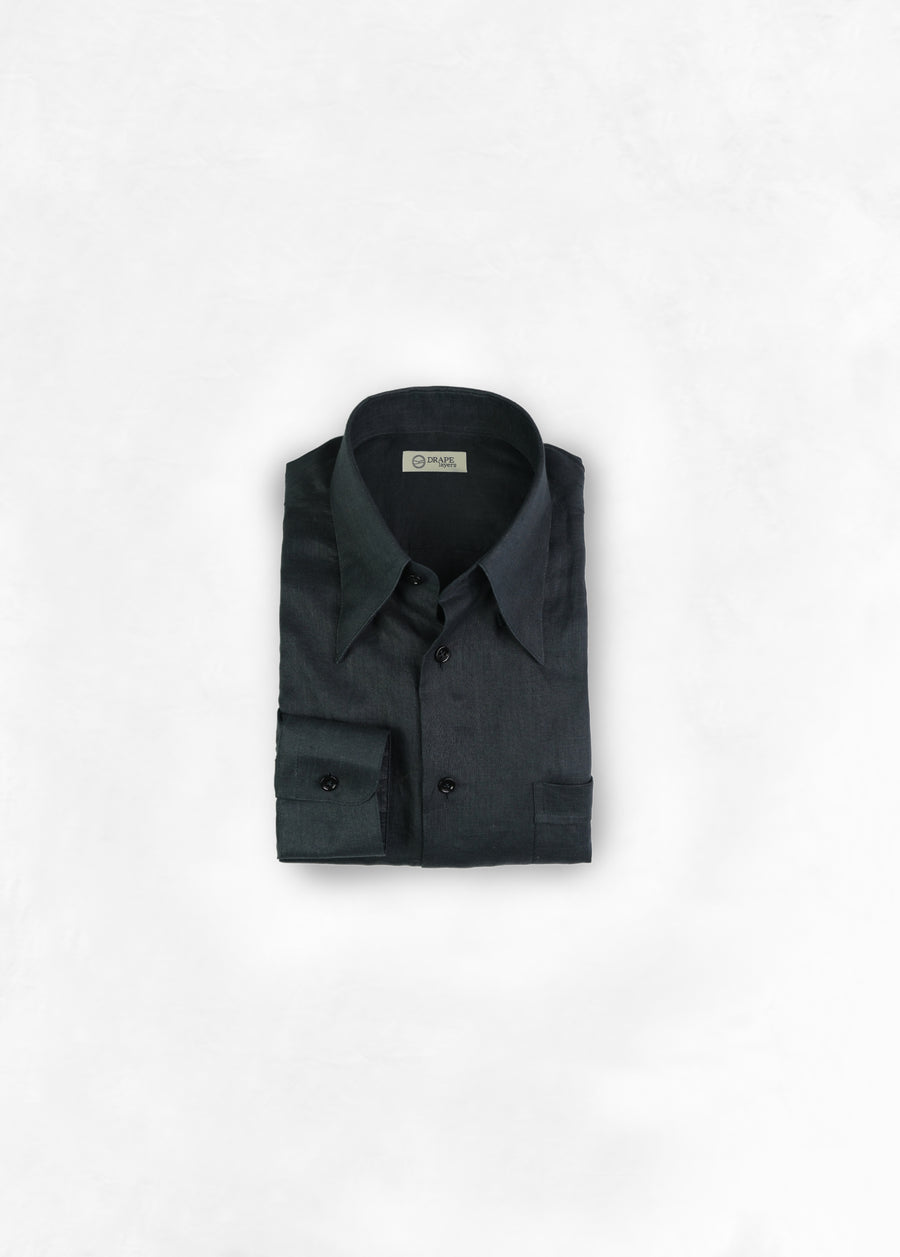 Relaxed Fit Shirt - Black Linen