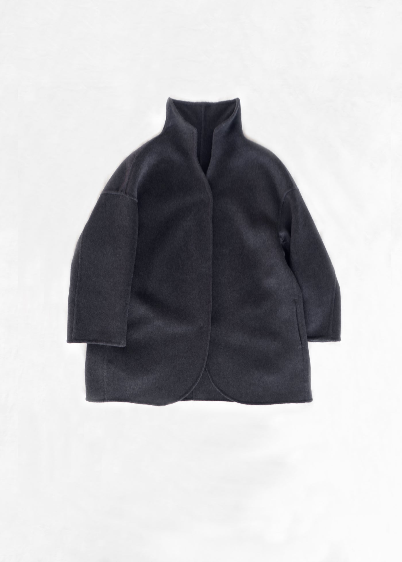 Stand Cape Coat - City Grey