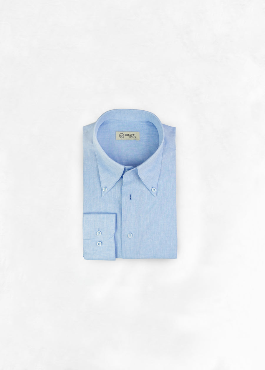 Relaxed Fit Shirt  - Light Blue Linen