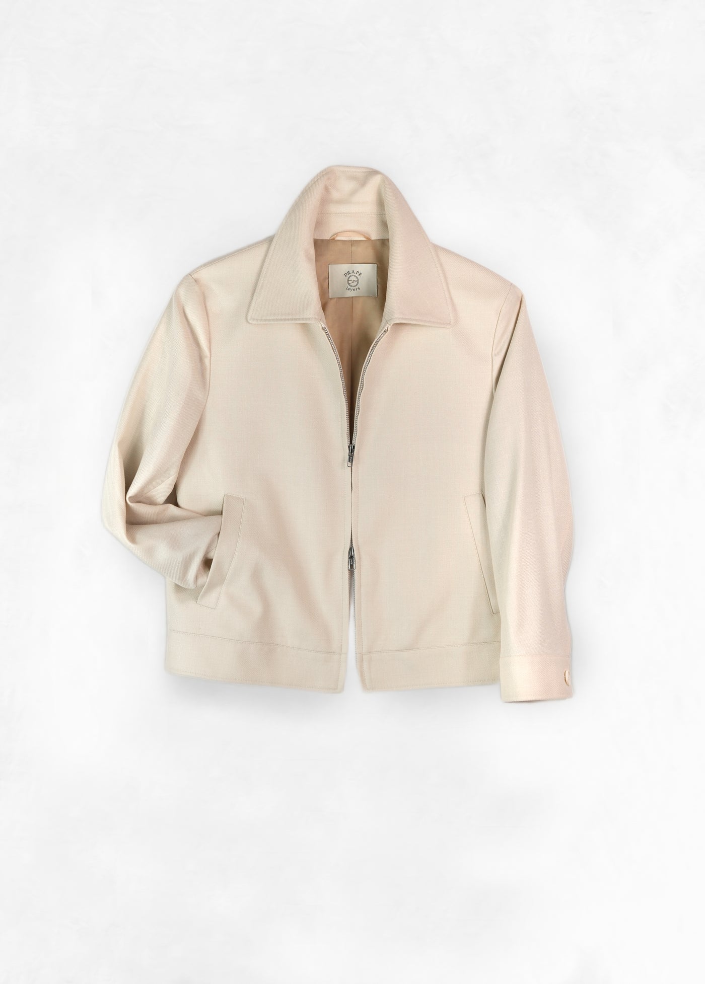 The Cropped zip up Jacket - Cream